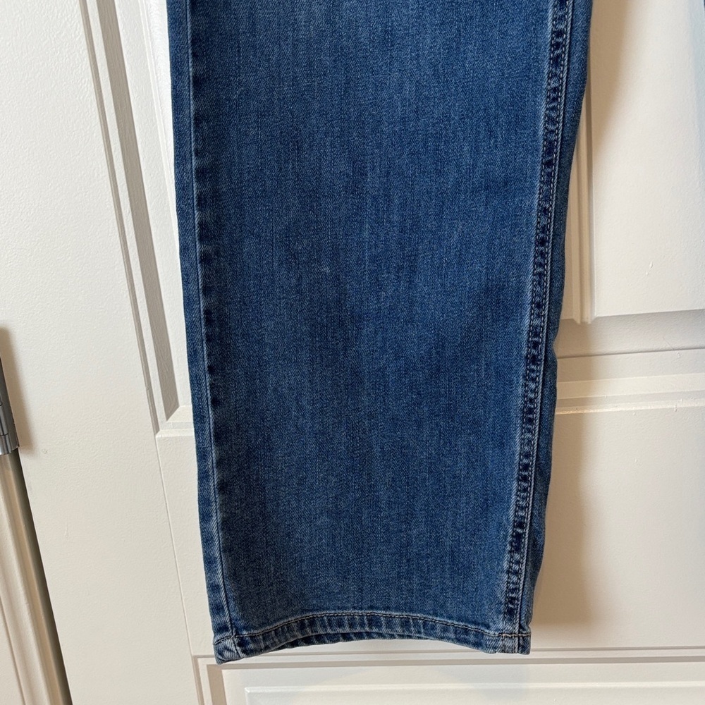 Oat New York Dark Blue Wide Leg Jeans. CLOUD LUX Denim. - Picture 3 of 12